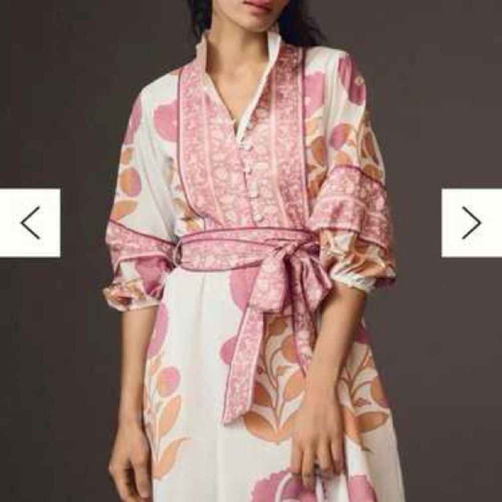 Anthropologie Sue Sartor flounce shorty dress L - Picture 2 of 16